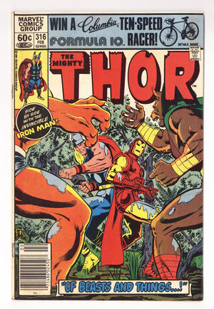 Thor Vol 1 316  Mid Grade   (1982)   Newsstand