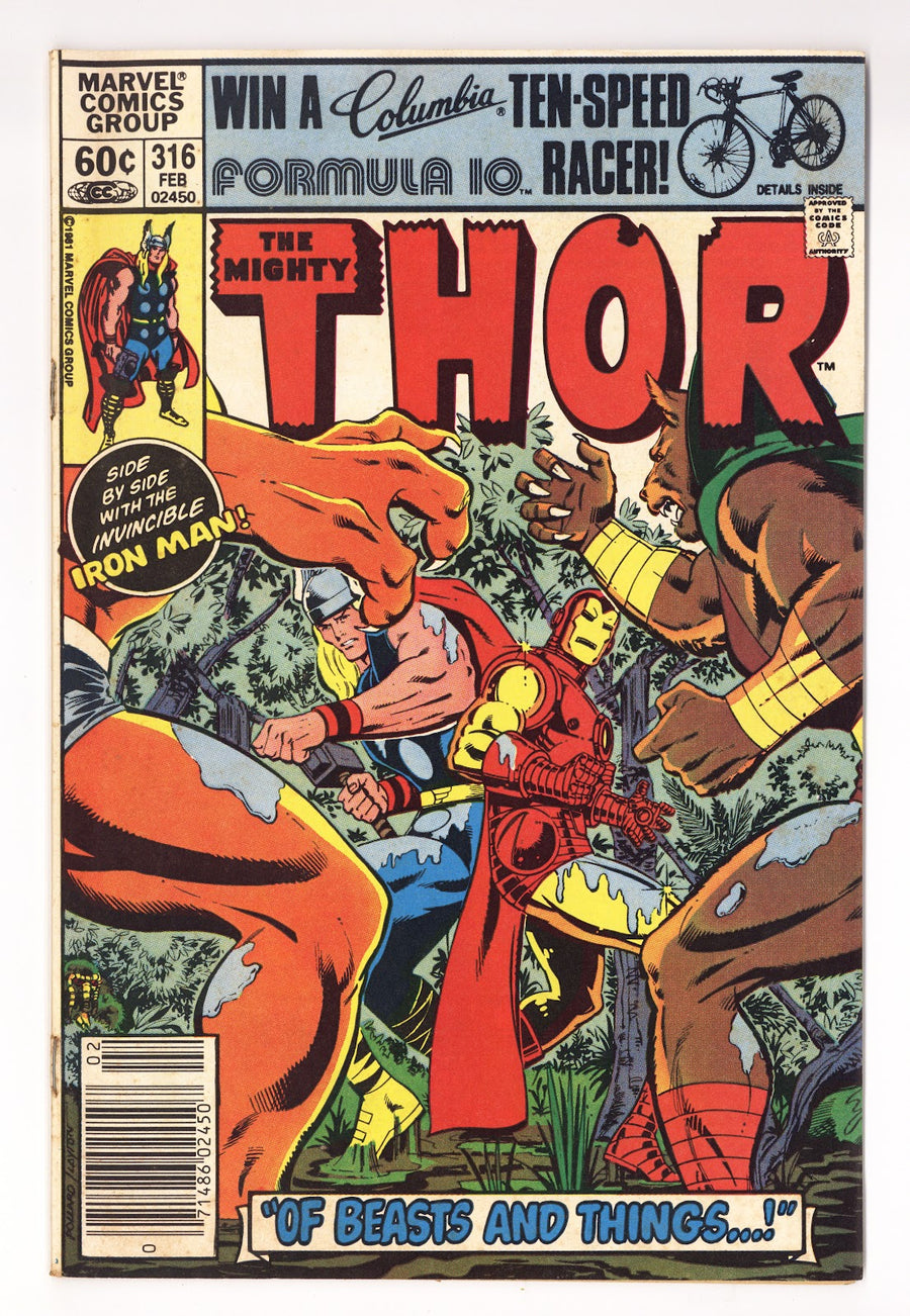 Thor Vol 1 316  Mid Grade   (1982)   Newsstand  