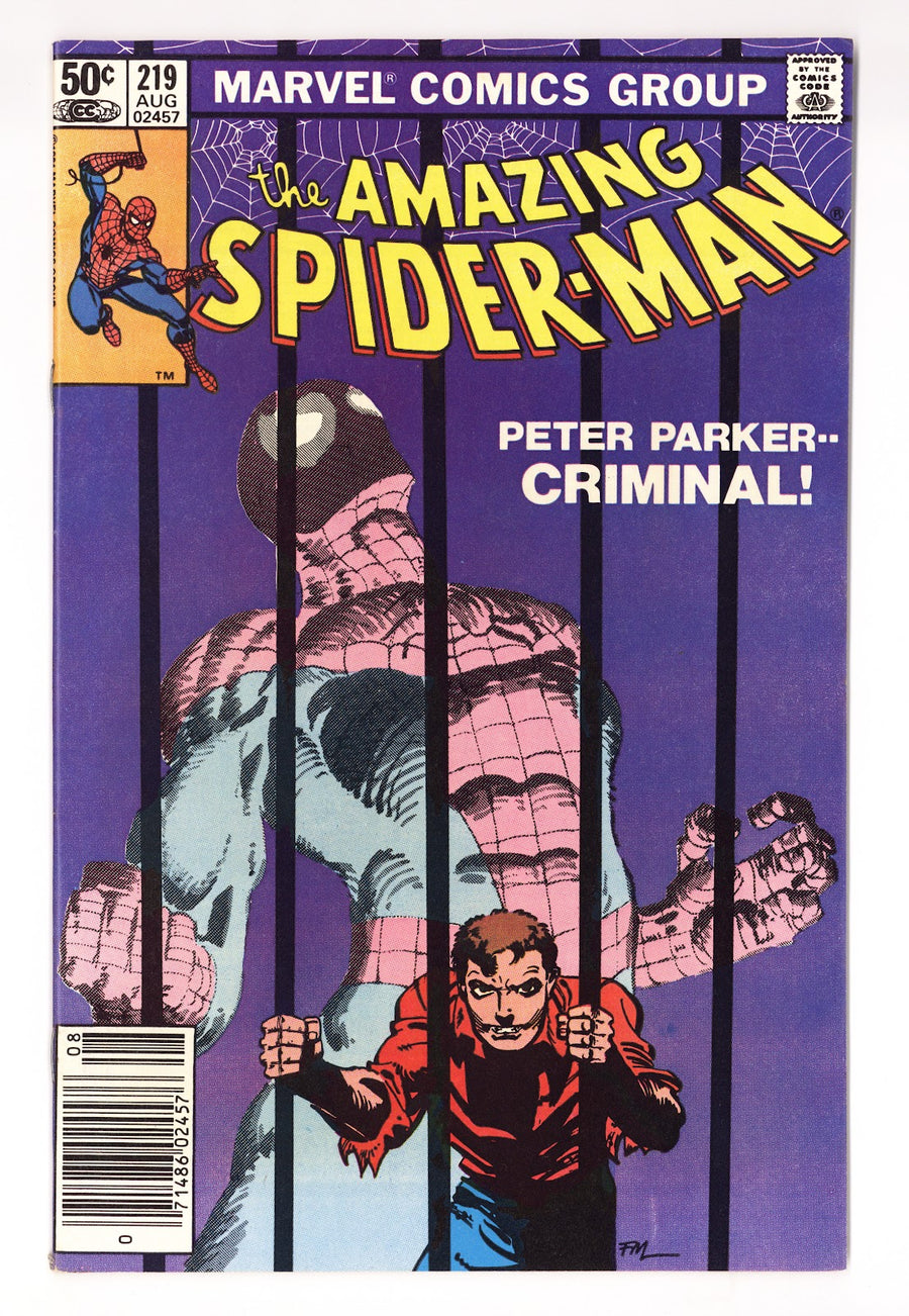 The Amazing Spider-Man Vol 1 219  VF- (7.5)   (1981)   Newsstand