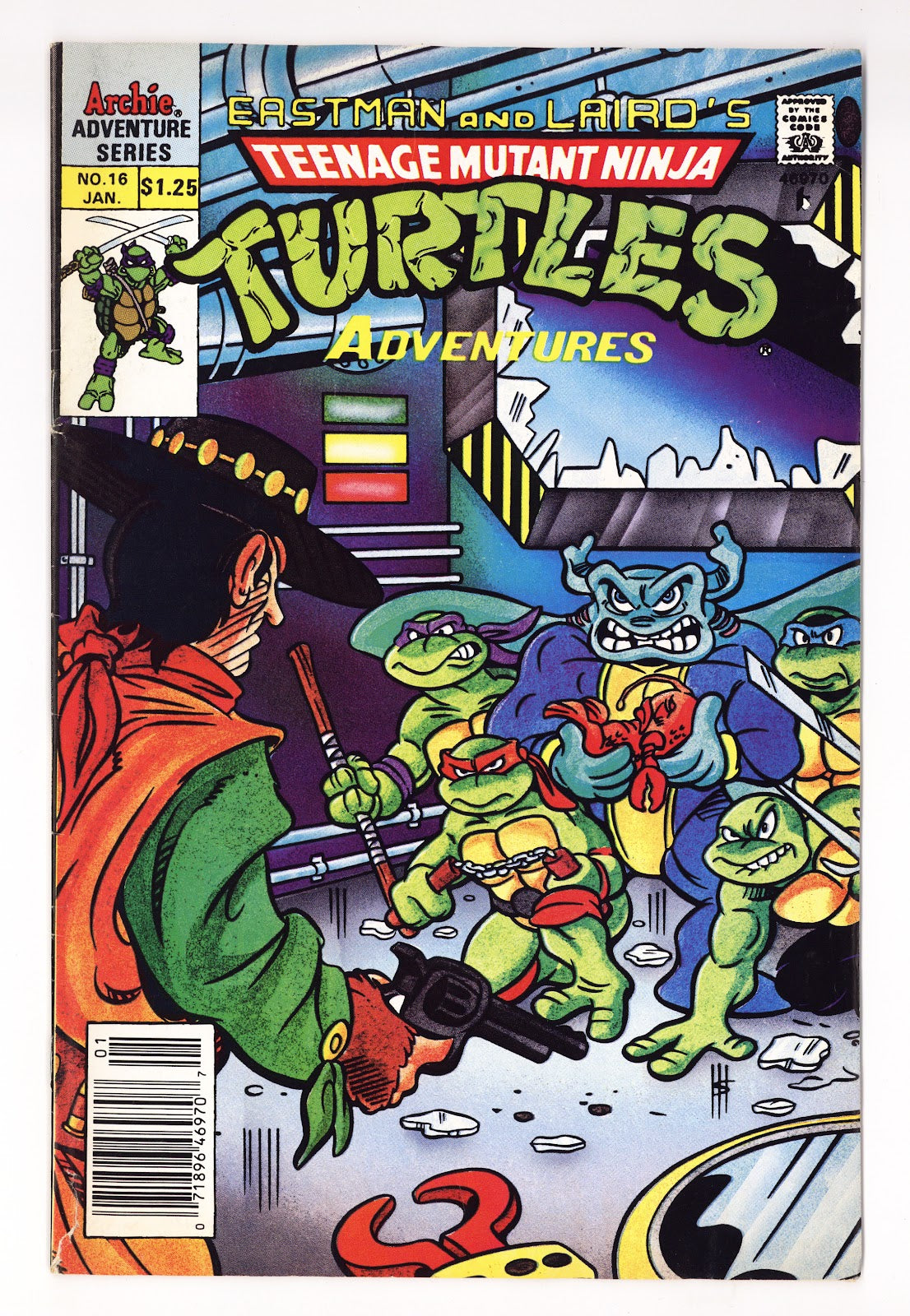 Teenage Mutant Ninja Turtles Adventures Vol 2 16  Low Grade   (1991)   Canadian  