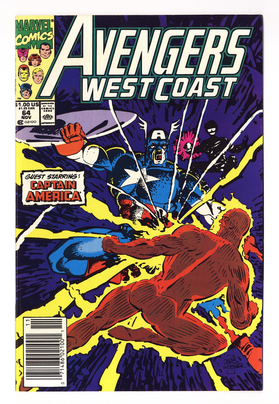Avengers West Coast Vol 2 64  Mid Grade   (1990)   Newsstand