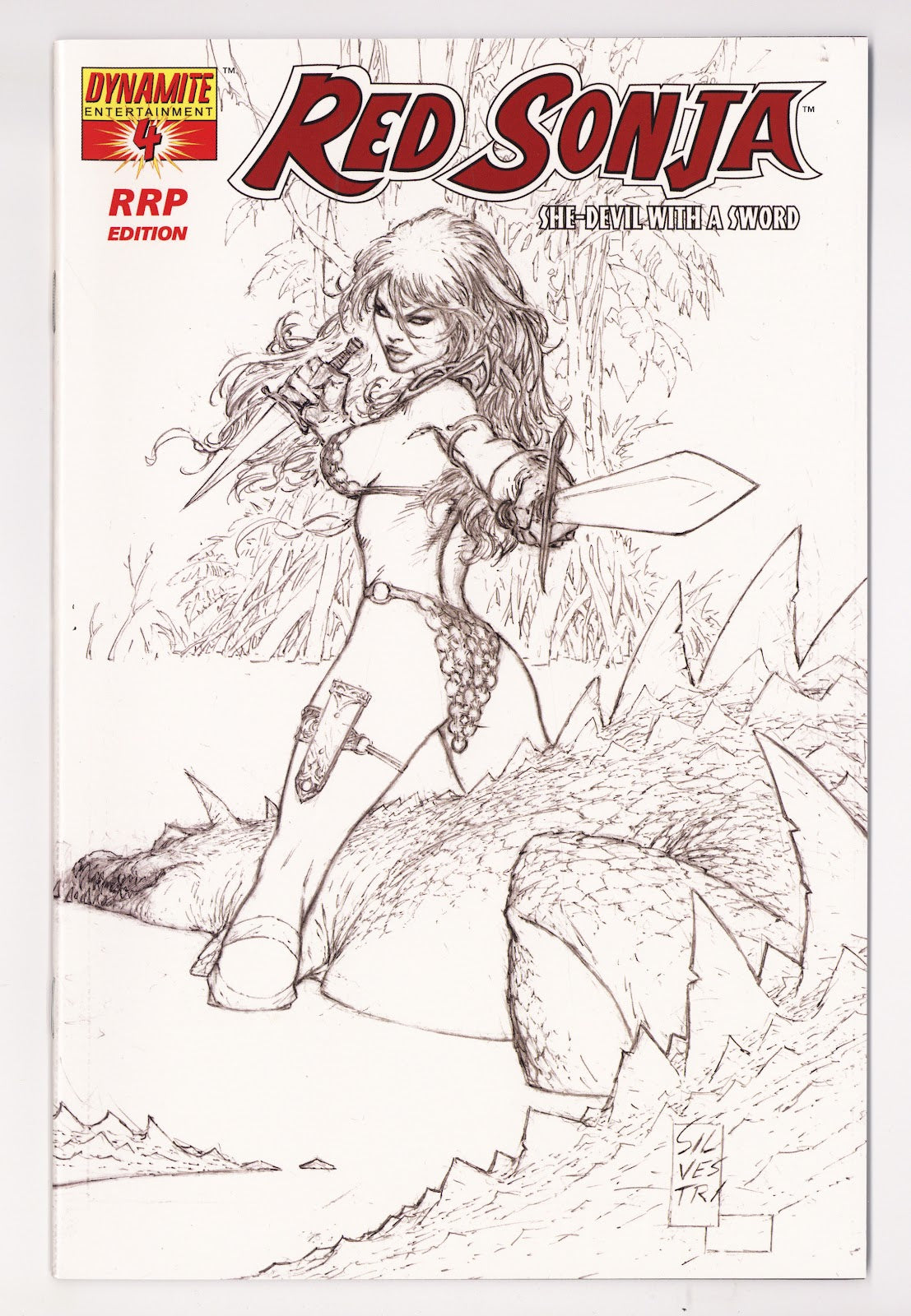 Red Sonja Vol 1 4 NM- (9.2) (2006) Silvestri Sketch RRP Variant 