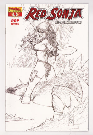 Red Sonja Vol 1 4 NM- (9.2) (2006) Silvestri Sketch RRP Variant