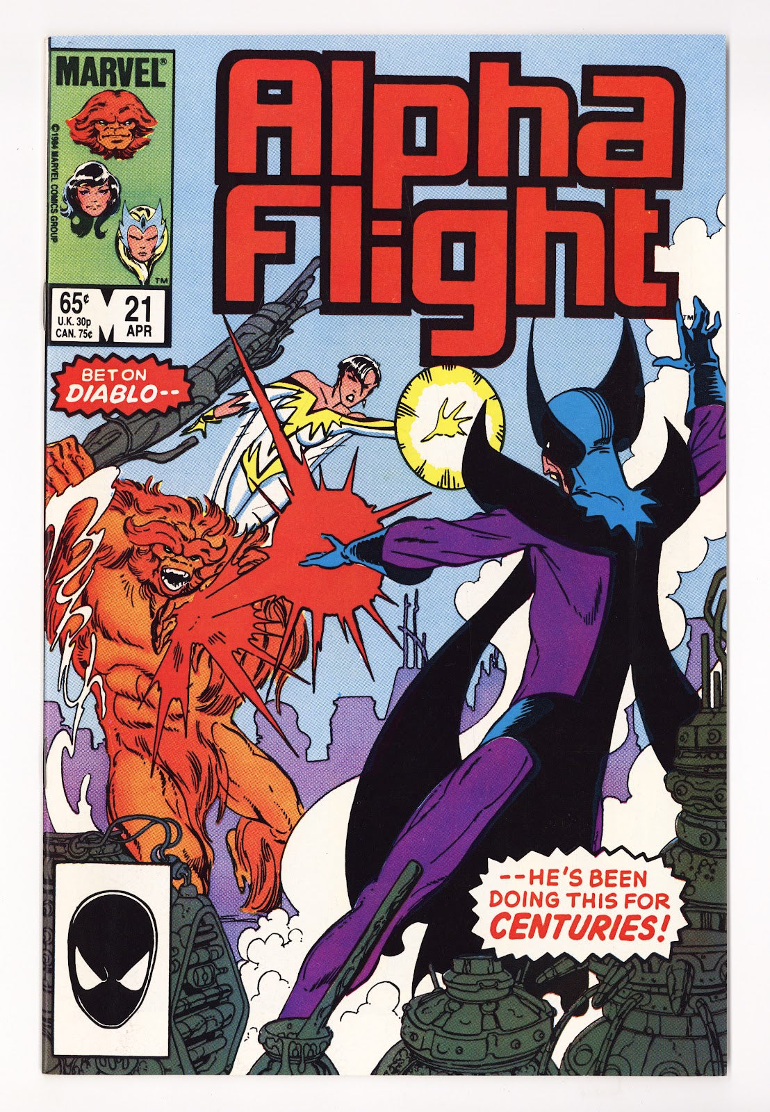 Alpha Flight Vol 1 21 High Grade (1985) Direct 