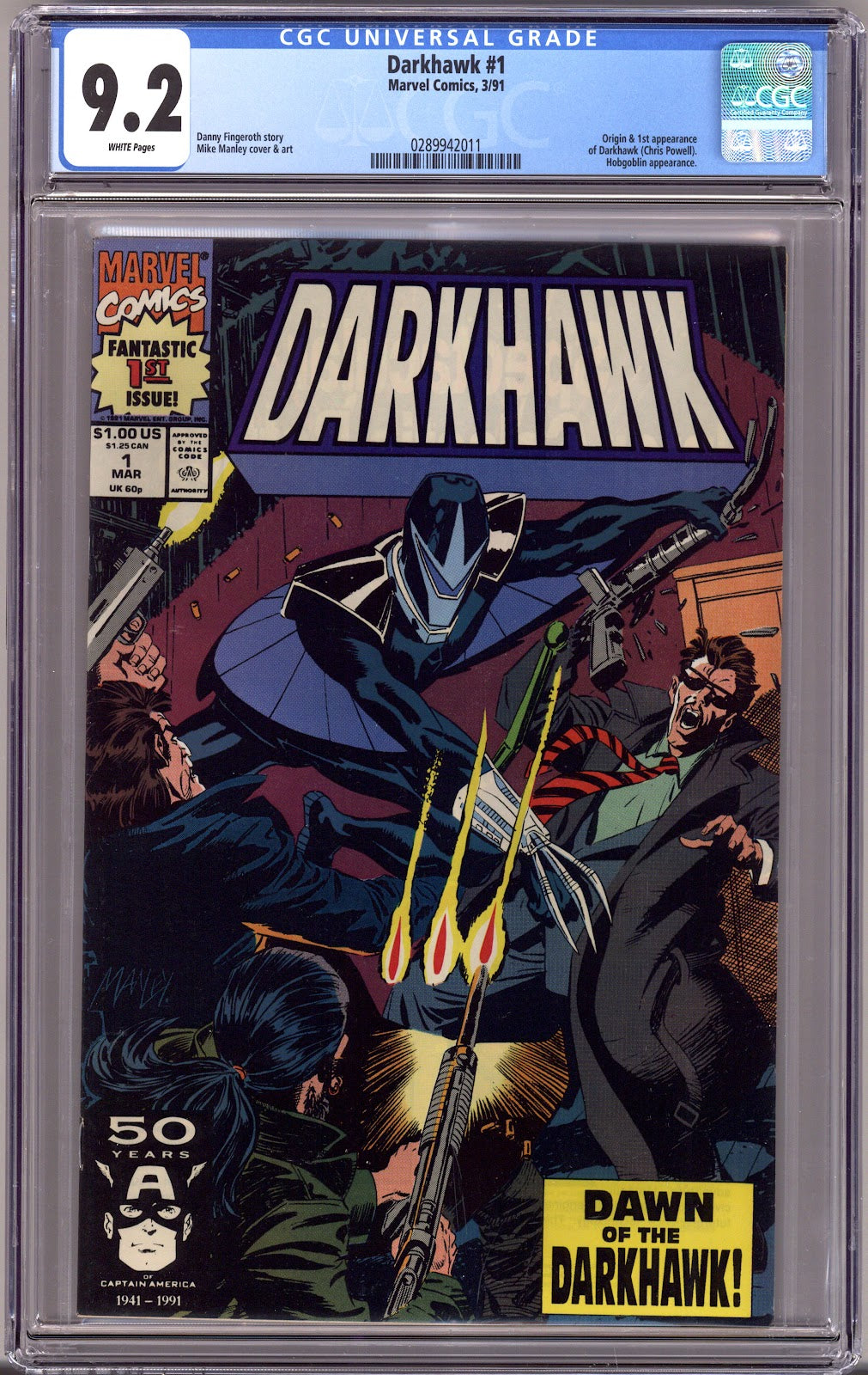 Darkhawk Vol 1 1 CGC 9.2 (NM-)   (1991)