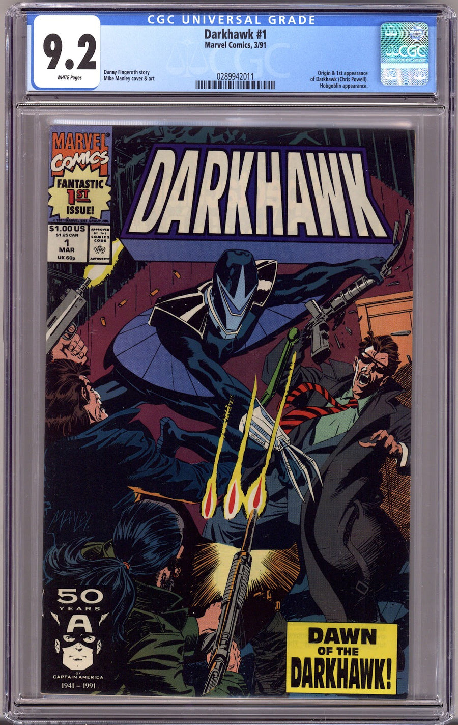 Darkhawk Vol 1 1 CGC 9.2 (NM-)   (1991)