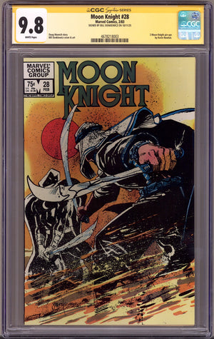 Moon Knight Vol 1 28 CGC 9.8 (NM/M)   (1983)     Signed x1 Cover Bill Sienkiewicz