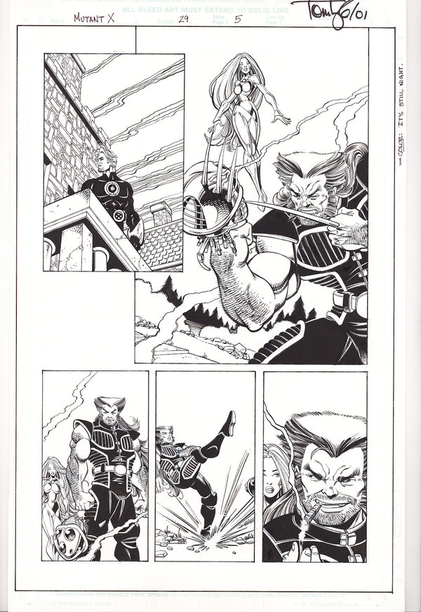 Mutant X 29 Pg. 5 Original Art by Tom Lyle (2001)