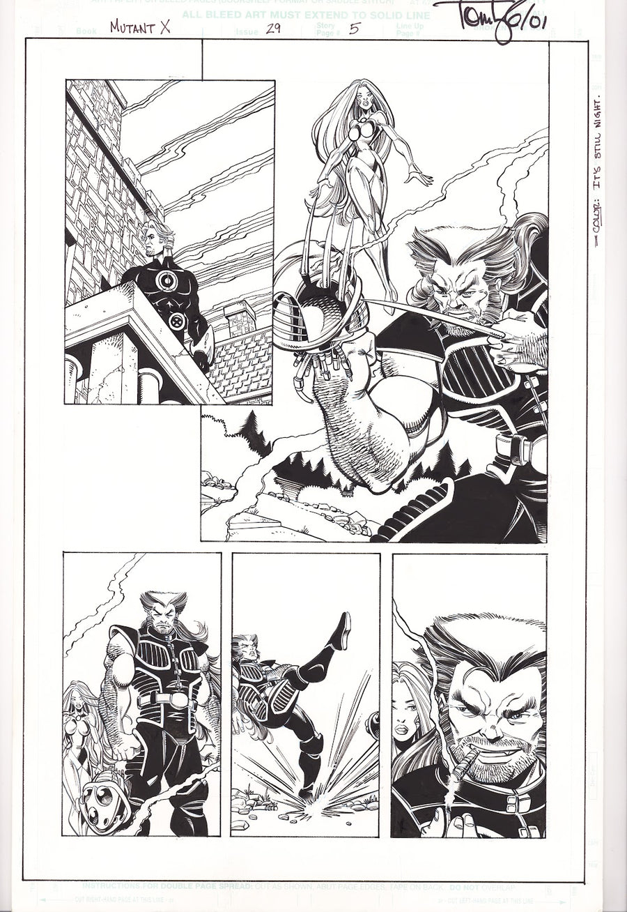 Mutant X 29 Pg. 5 Original Art by Tom Lyle (2001) 