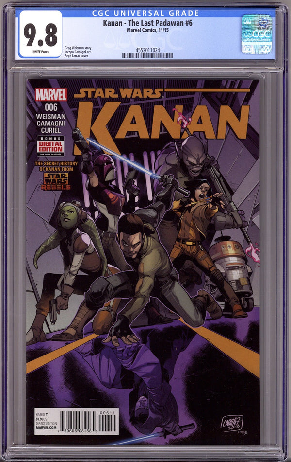 Kanan the Last Padawan   6 CGC 9.8 (NM/M)   (2015)