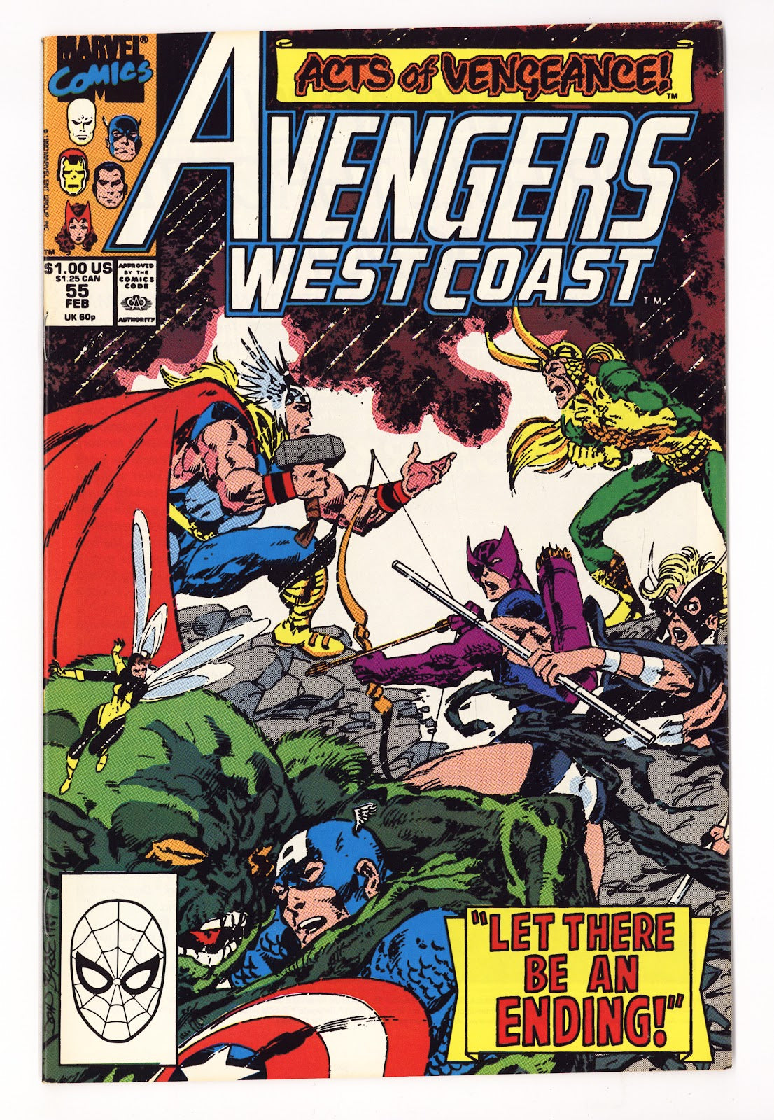 Avengers West Coast Vol 2 55  High Grade   (1990)   Direct  