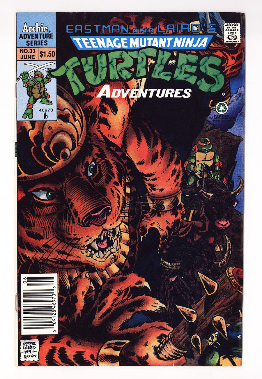 Teenage Mutant Ninja Turtles Adventures Vol 2 33  VF (8.0)   (1992)   Canadian  