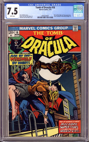 Tomb of Dracula Vol 1 18 CGC 7.5 (VF-)   (1974)