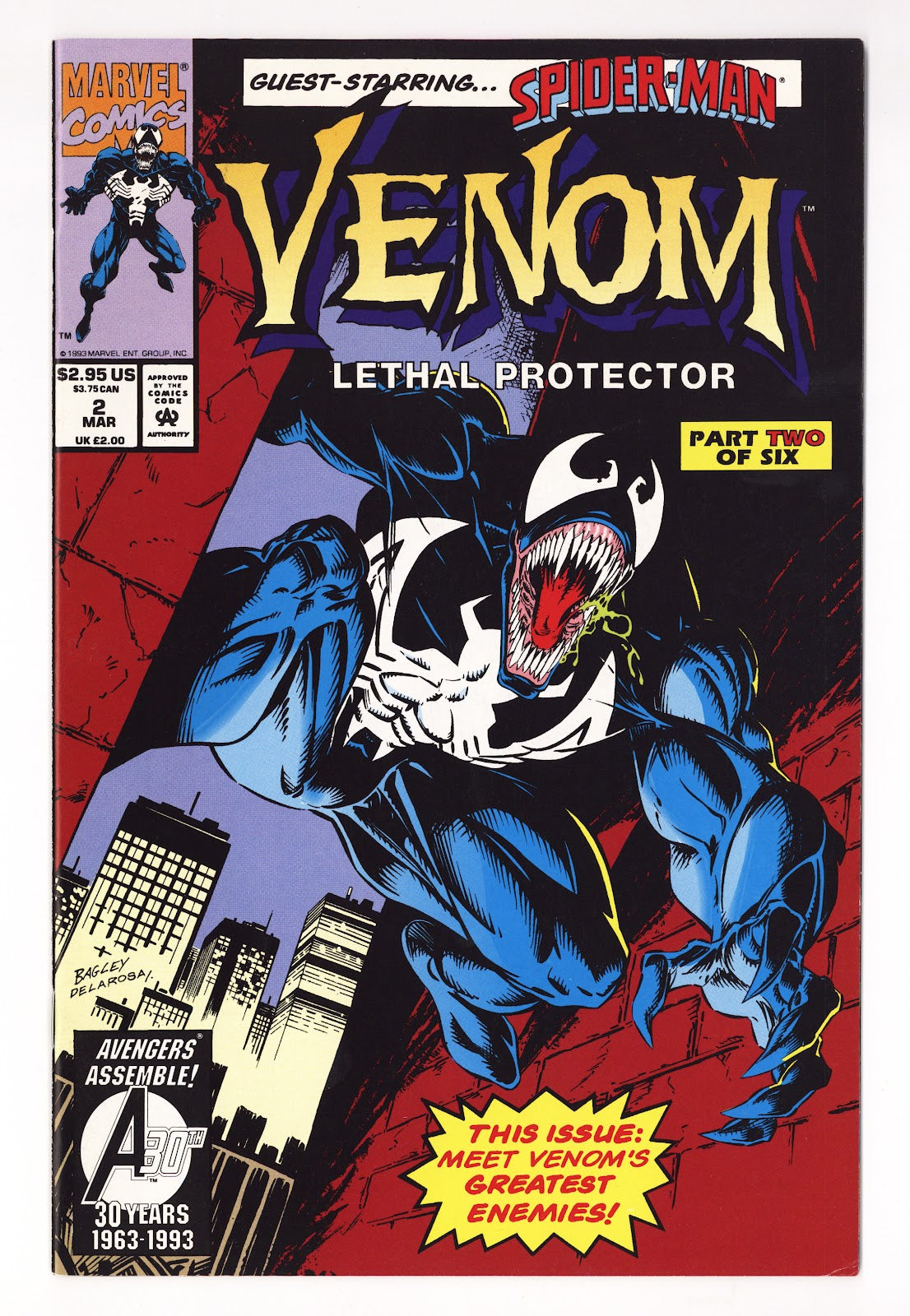 Venom: Lethal Protector Vol 1 2 Mid Grade (1993) 