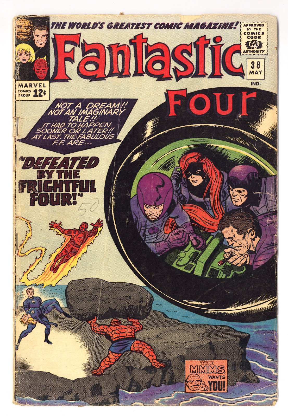 Fantastic Four Vol 1 38 GD (2.0) Extra Staples (1965) 