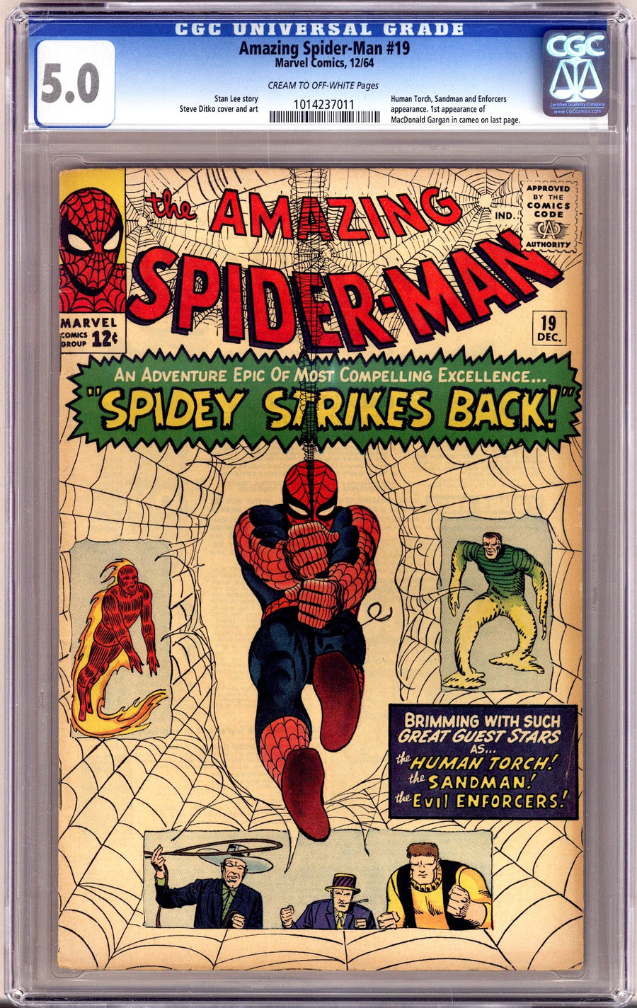 The Amazing Spider-Man Vol 1 19 CGC 5.0 (VG/FN)   (1964)