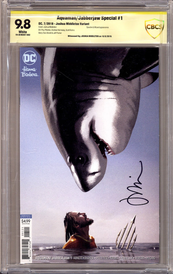 Aquaman / Jabberjaw Special 1 CBCS 9.8 (NM/M) (2018) Middleton Variant Signed x1 Cover Joshua Middleton