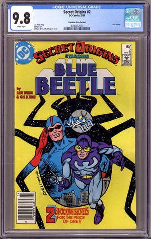 Secret Origins Vol 3 2 CGC 9.8 (NM/M)   (1986)   Canadian Price Variant