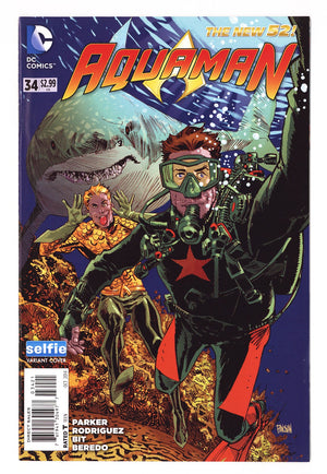 Aquaman Vol 7 34 High Grade (2014) Selfie Variant
