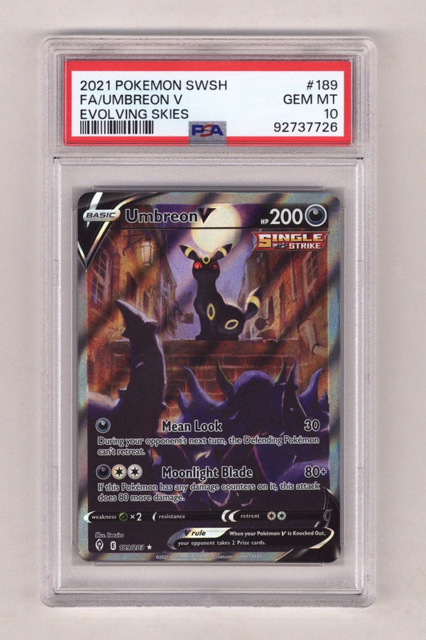 Pokemon Evolving Skies Umbreon V PSA 10 (2021)
