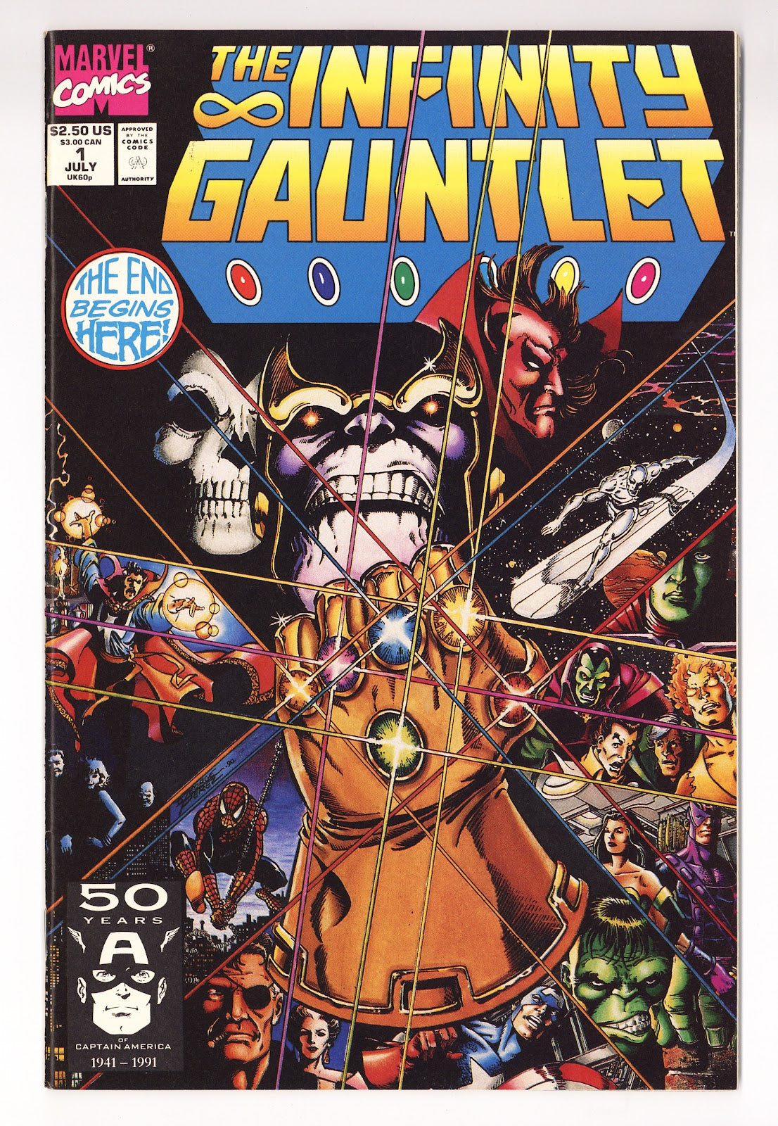 The Infinity Gauntlet Vol 1 1 VF+ (8.5) (1991) 