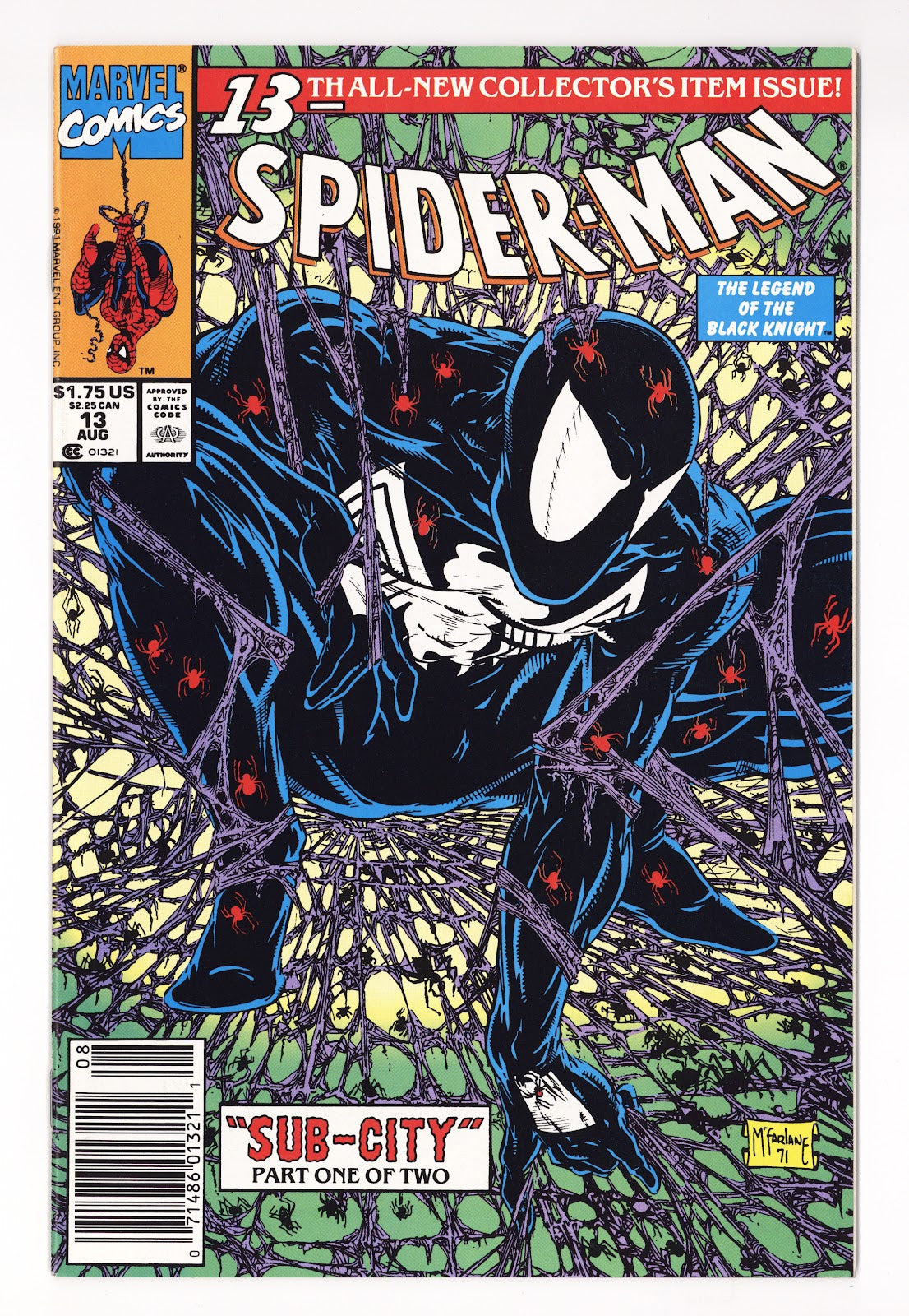 Spider-Man Vol 1 13 VF- (7.5) (1991) Newsstand 