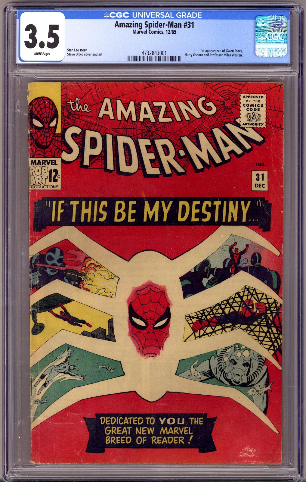 The Amazing Spider-Man Vol 1 31 CGC 3.5 (VG-)   (1965)     