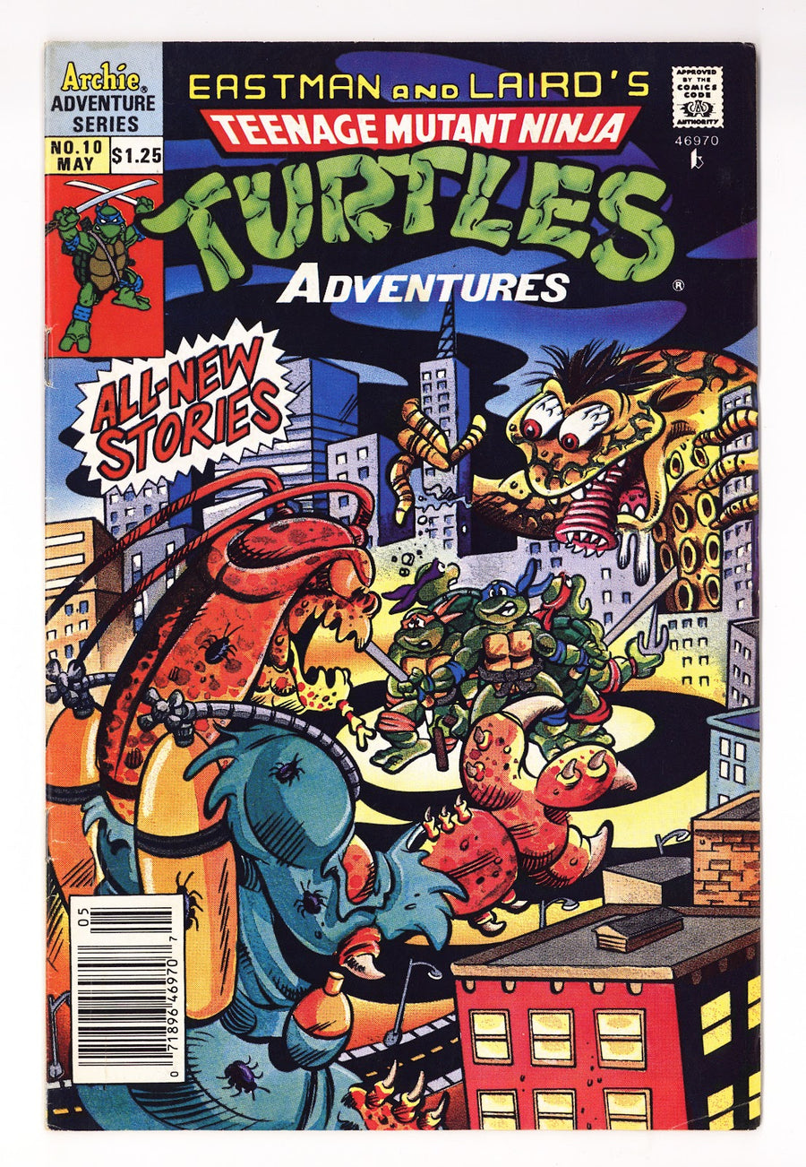 Teenage Mutant Ninja Turtles Adventures Vol 2 10  Low Grade   (1990) Newsstand   Canadian - Newsstand  