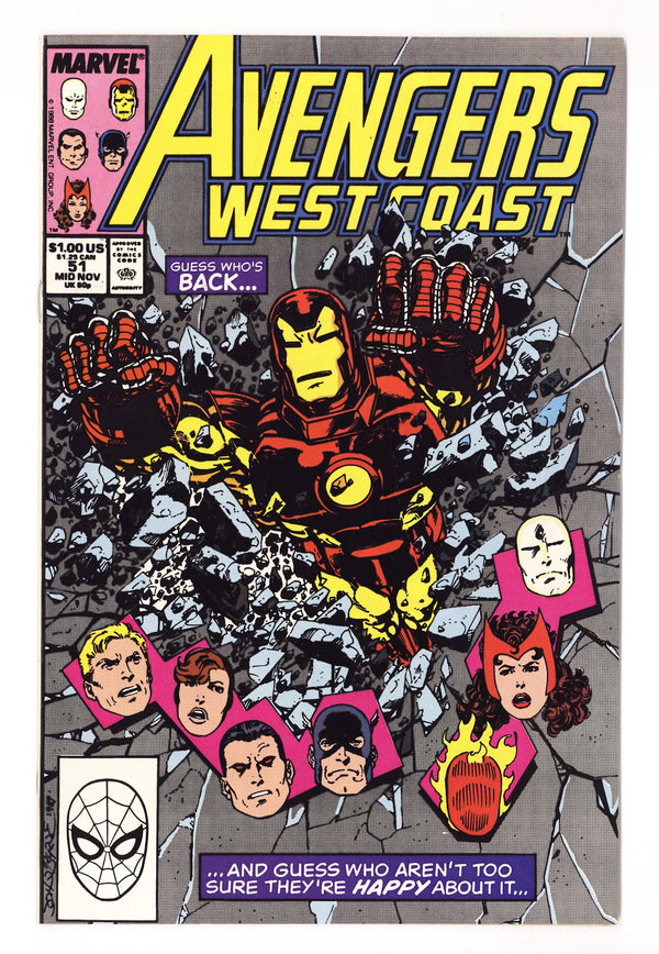 Avengers West Coast Vol 2 51 High Grade (1989) Direct