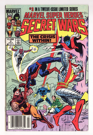 Marvel Super-Heroes Secret Wars Vol 1 3 FN+ (6.5) (1984) Canadian Price Variant