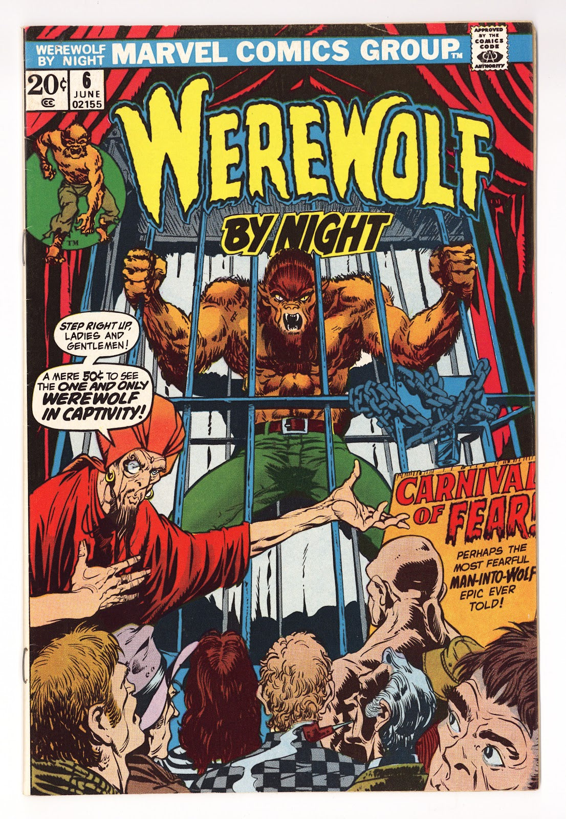 Werewolf by Night Vol 1 6  FN/VF (7.0)   (1973)     