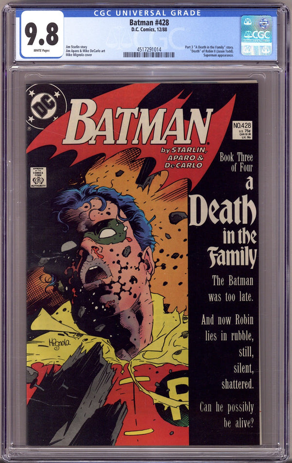Batman Vol 1 428 CGC 9.8 (NM/M) (1988)