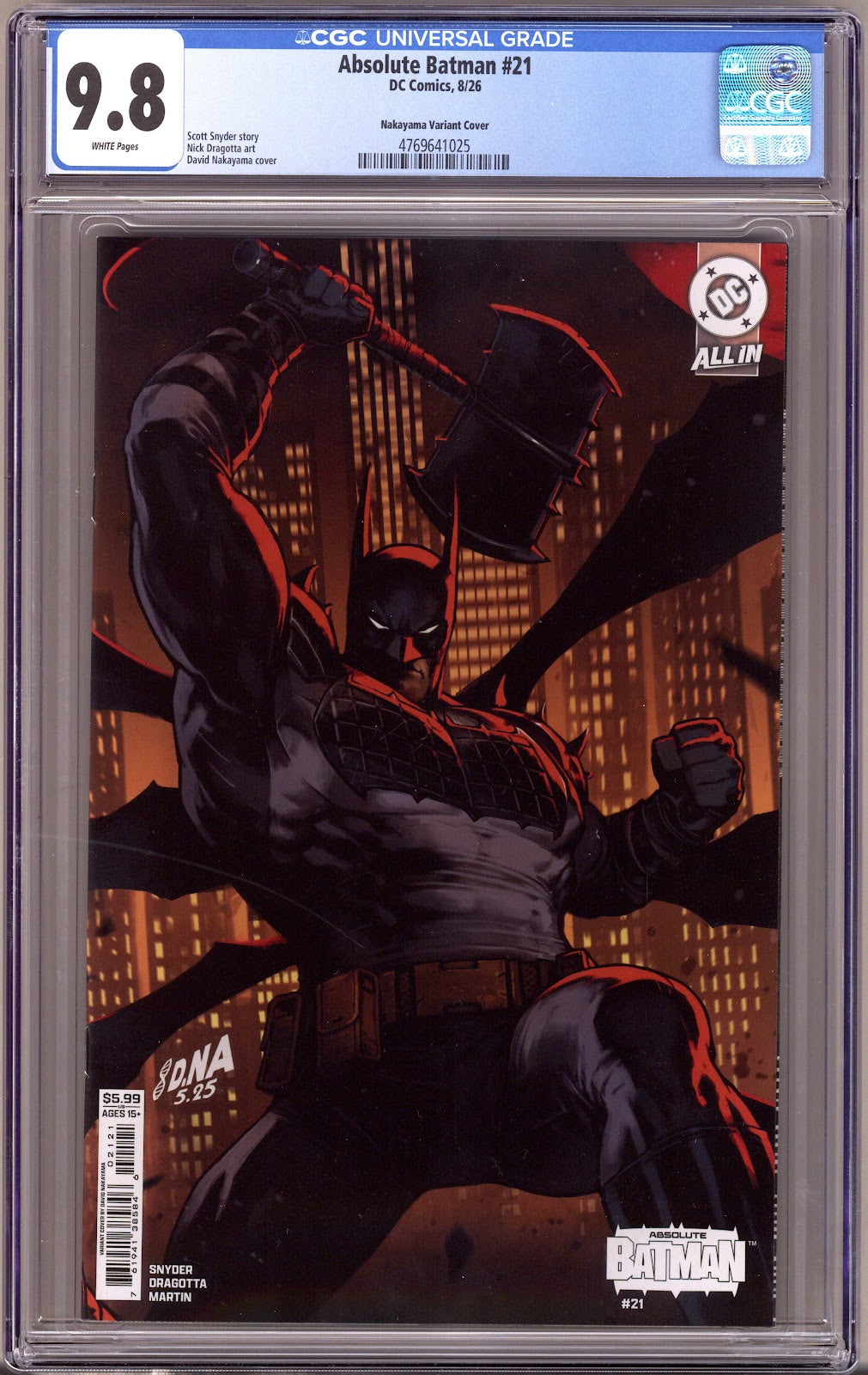 Absolute Batman   21 CGC 9.8 (NM/M)   (2026) Nakayama   Variant  