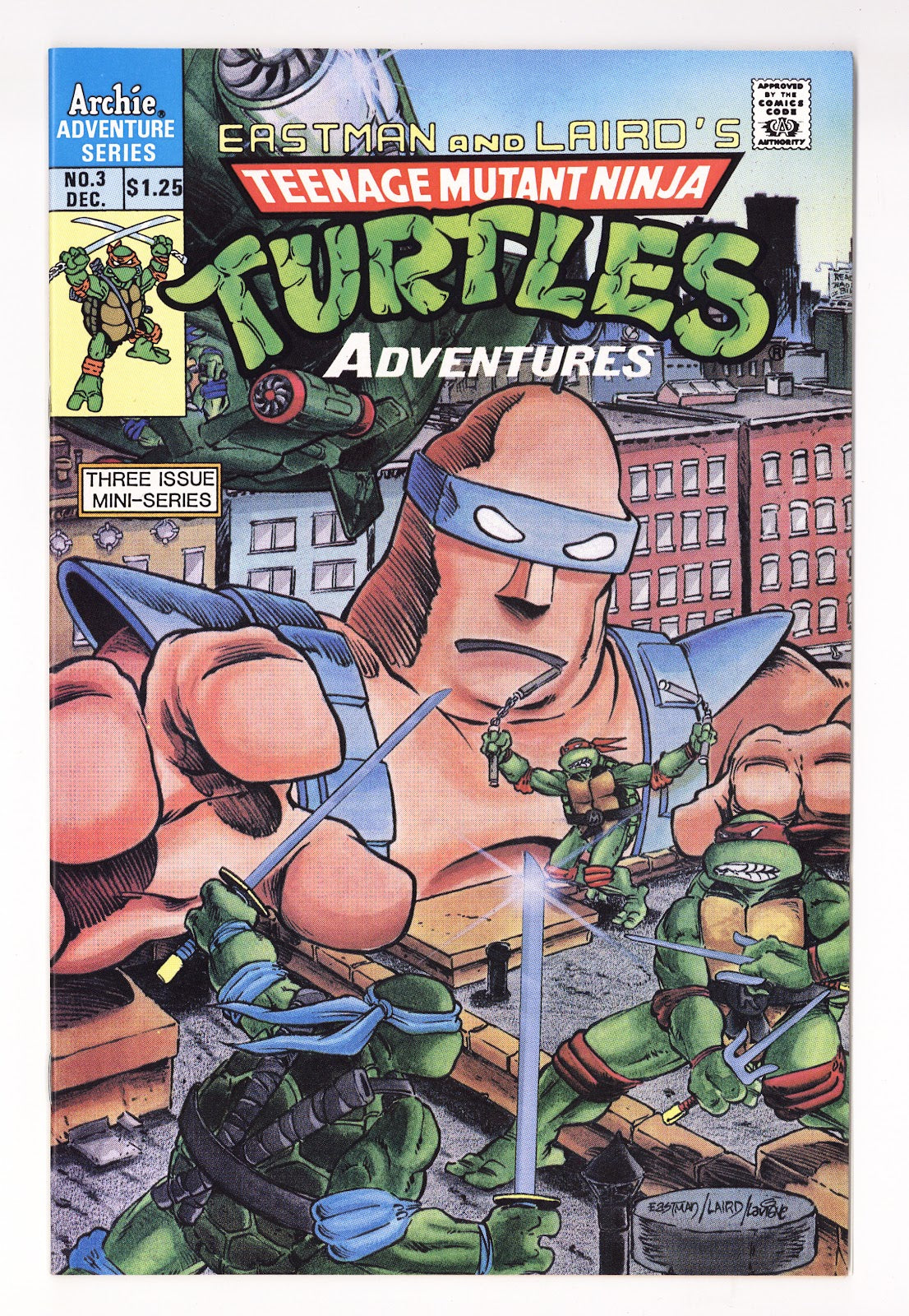 Teenage Mutant Ninja Turtles Adventures Vol 1 3  VF+ (8.5)   (1988) Direct   Canadian Edition  