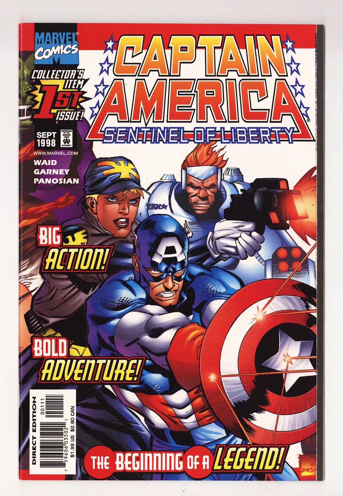 Captain America: Sentinel of Liberty Vol 1 1  High Grade   (1998)   Direct Edition  
