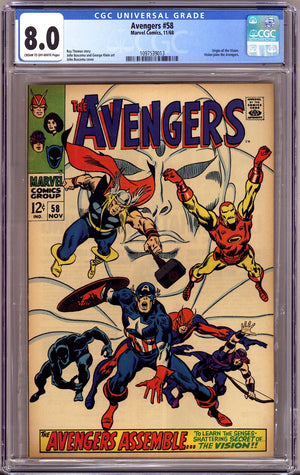 The Avengers Vol 1 58 CGC 8.0 (VF) (1968)
