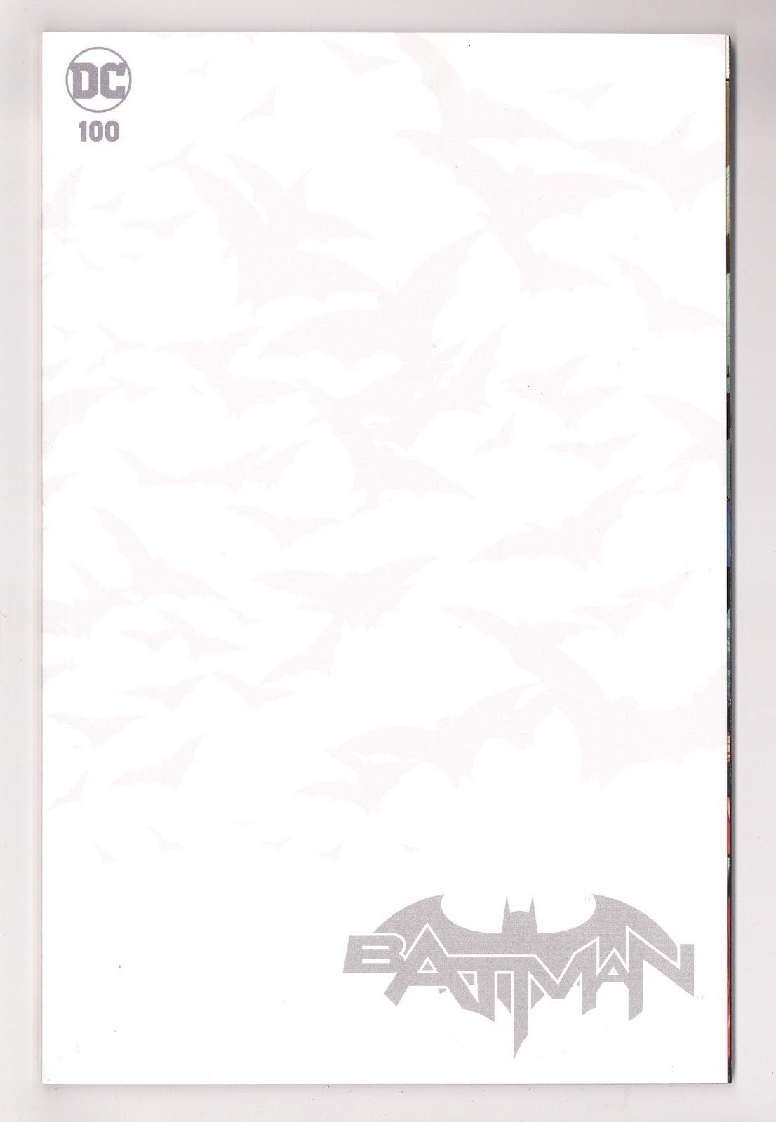 Batman Vol 3 100 High Grade (2020) Blank Bats Variant Cover 