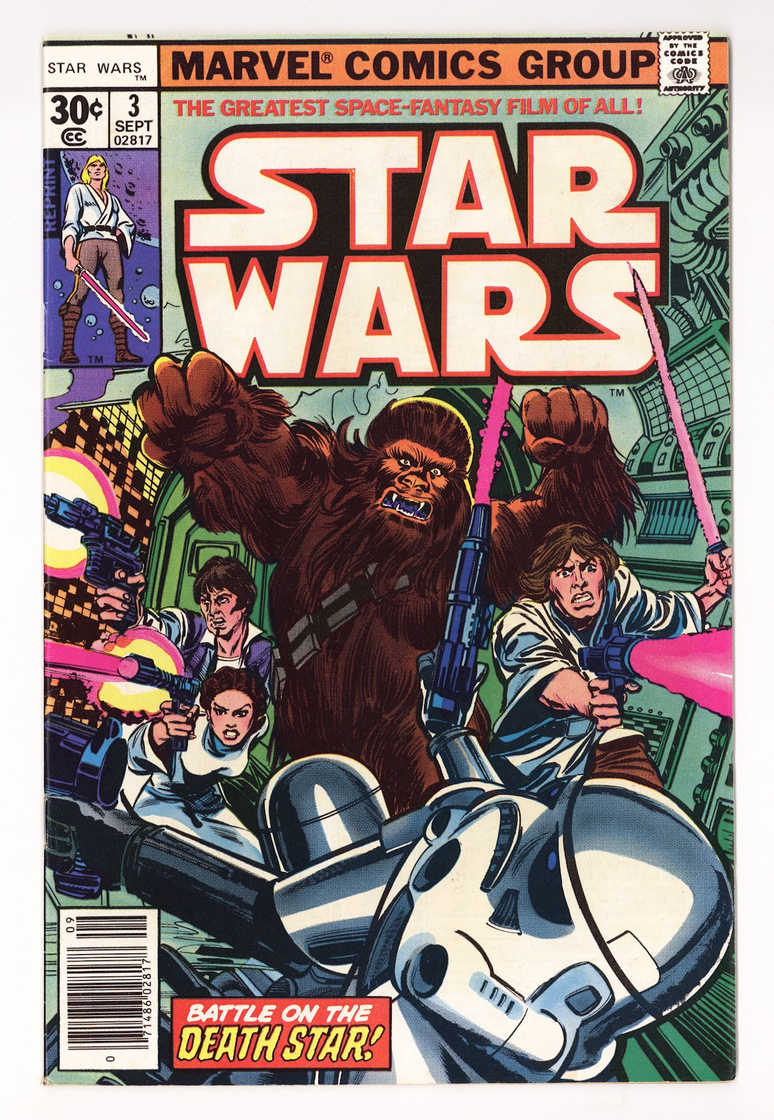 Star Wars Vol 1 3  FN+ (6.5)   (1977)   2nd Print  