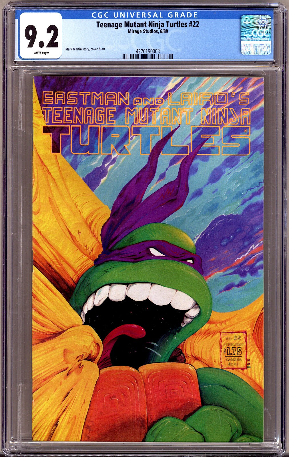 Teenage Mutant Ninja Turtles Vol 1 22 CGC 9.2 (NM-)   (1989)