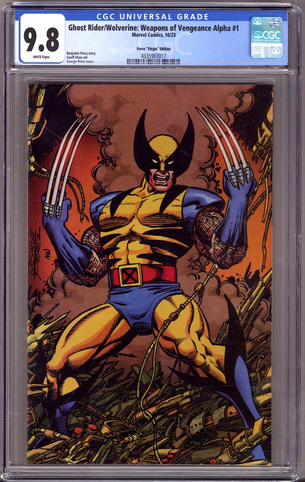 Ghost Rider / Wolverine: Weapons of Vengeance Alpha 1 CGC 9.8 (NM/M) (2023) Perez Virgin Incentive Variant