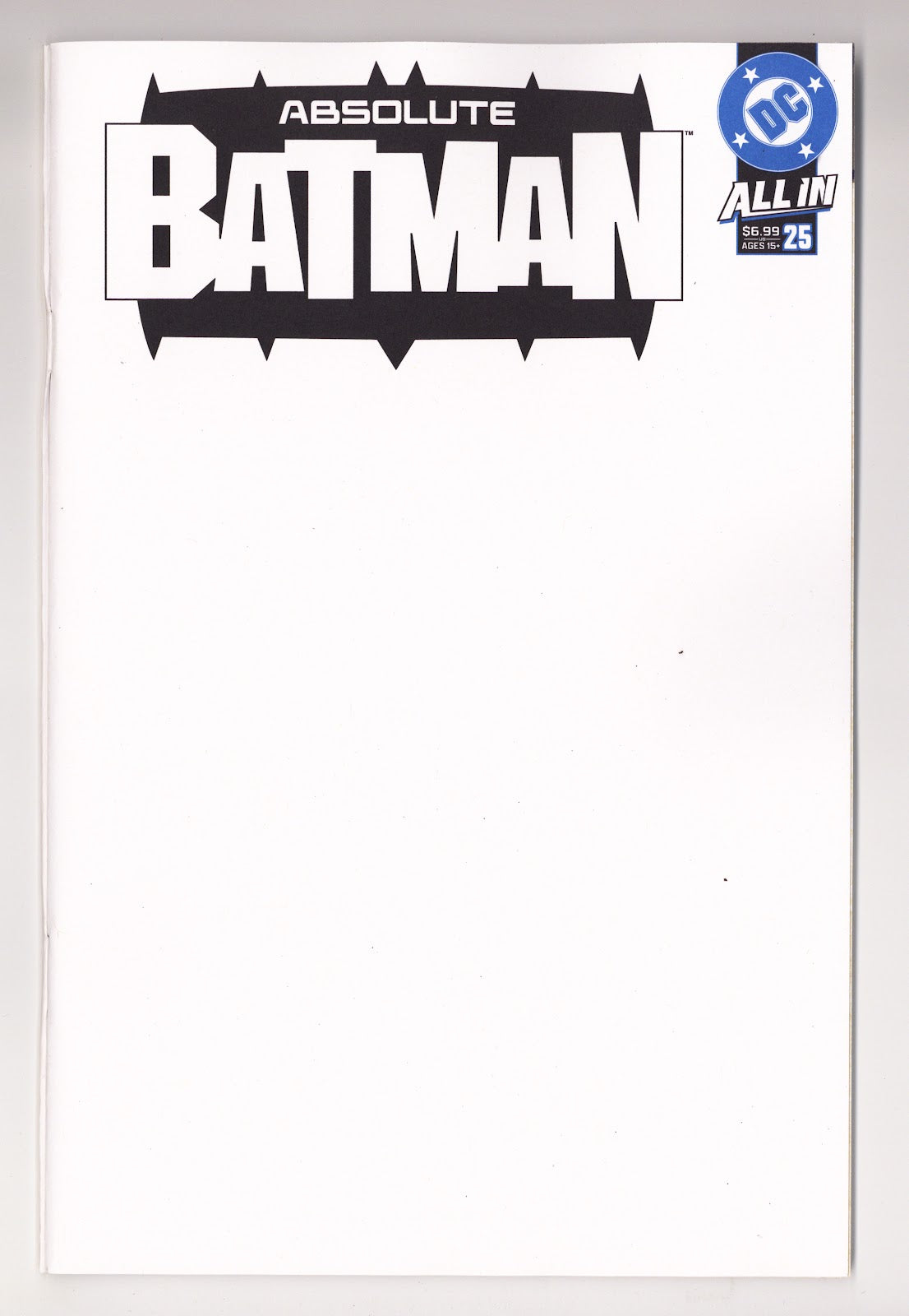 Absolute Batman #25 (2026) Blank Variant