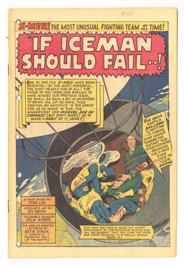 The X-Men Vol 1 18 Coverless (1966)