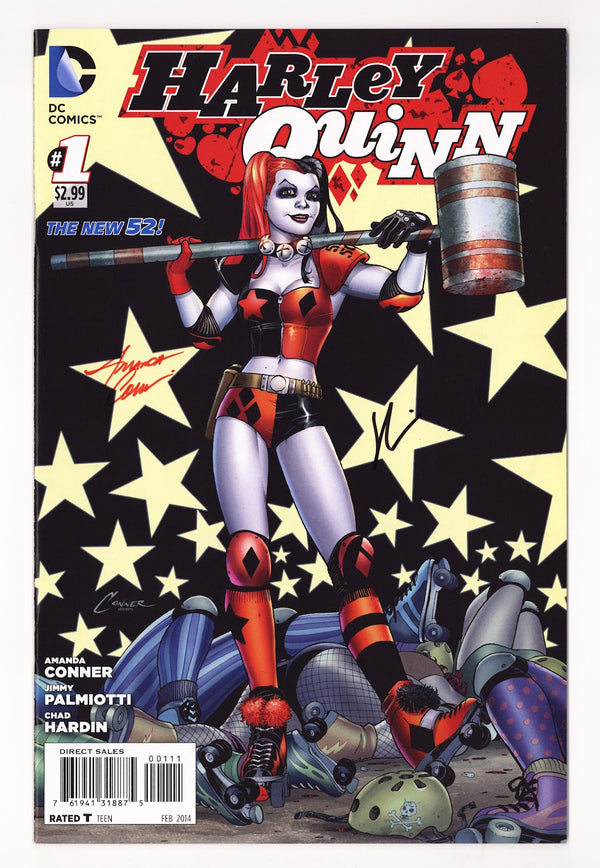 Harley Quinn Vol 2 1  NM- (9.2)   (2014)     Signed x2  Conner, Hardin