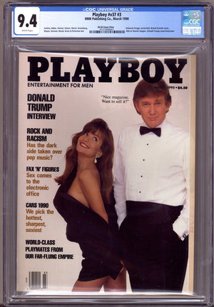 Playboy Vol 37 3 CGC 9.4 (NM)   (1990)   Canadian Price Variant