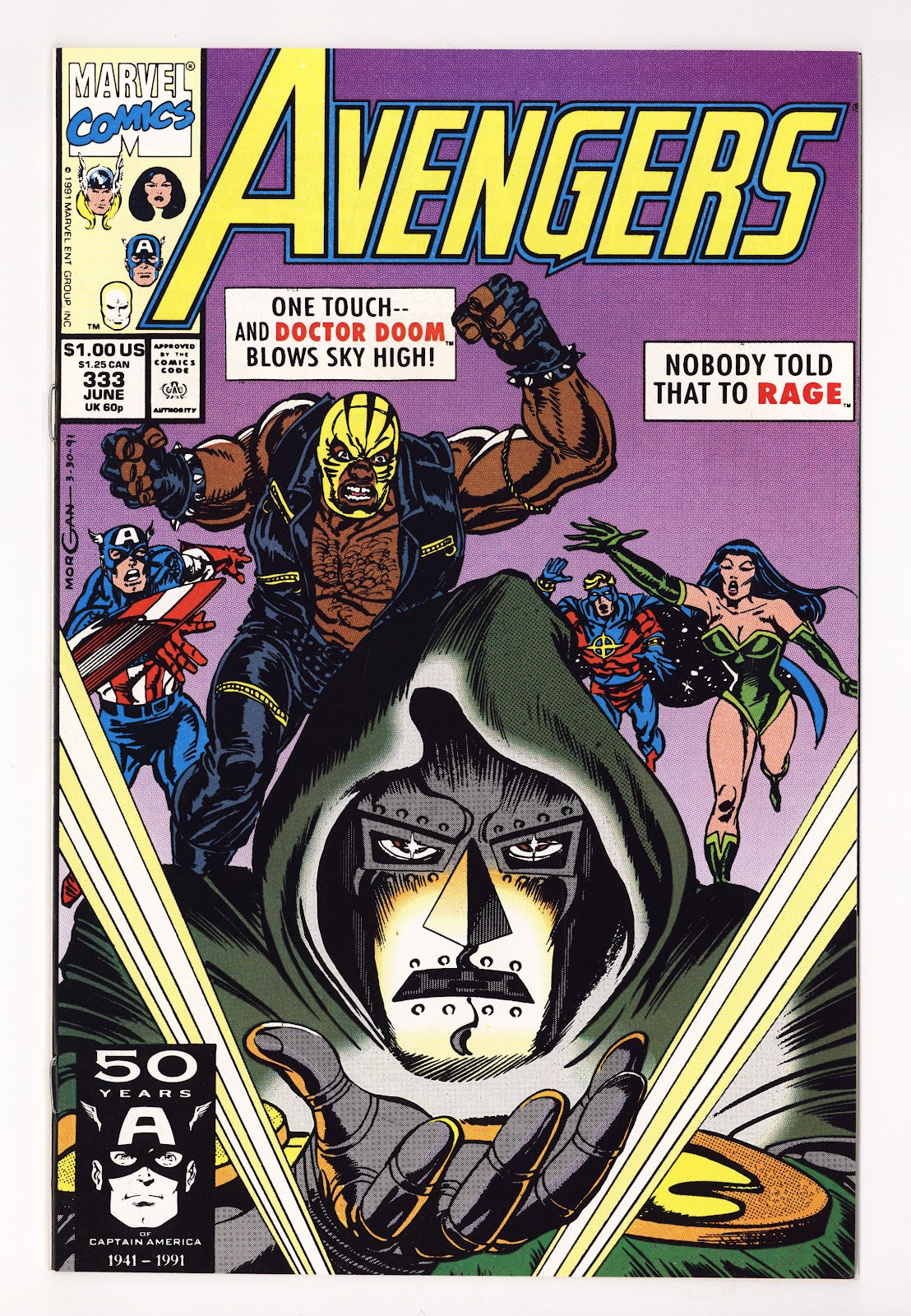 The Avengers Vol 1 333 High Grade (1991) 