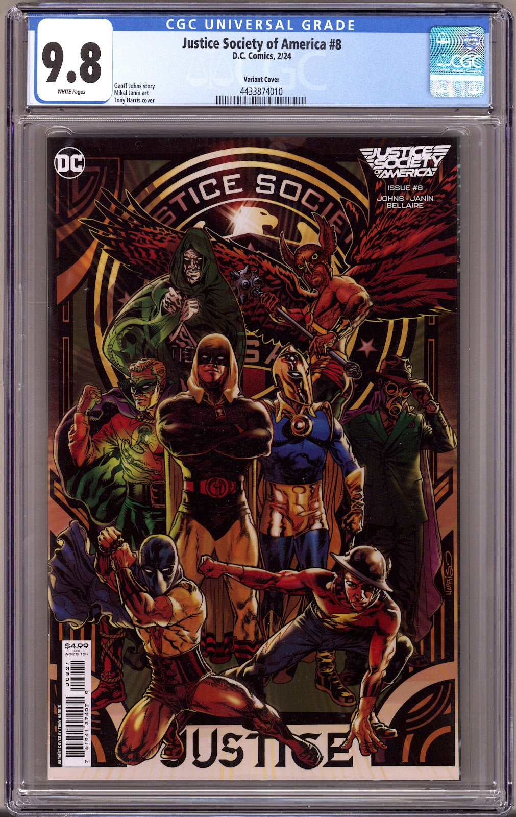 Justice Society of America Vol 4 8 CGC 9.8 (NM/M) (2024) Harris Variant 