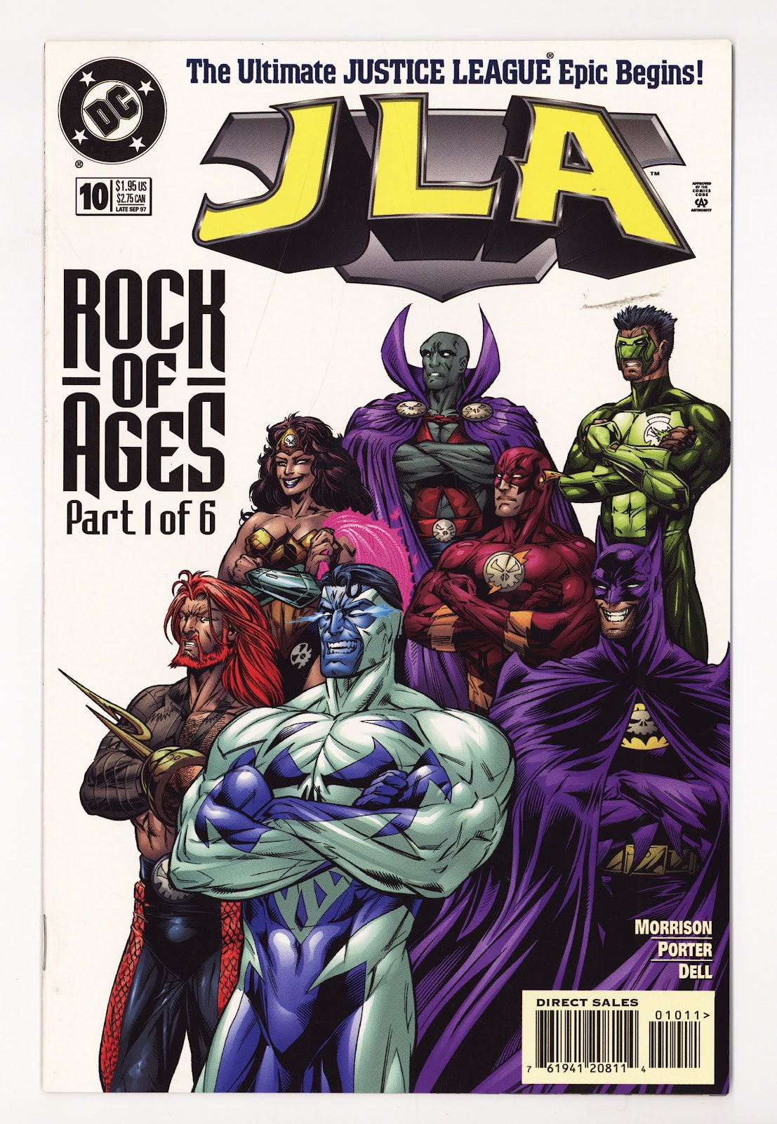 JLA 10 High Grade (1997) Direct Sales 