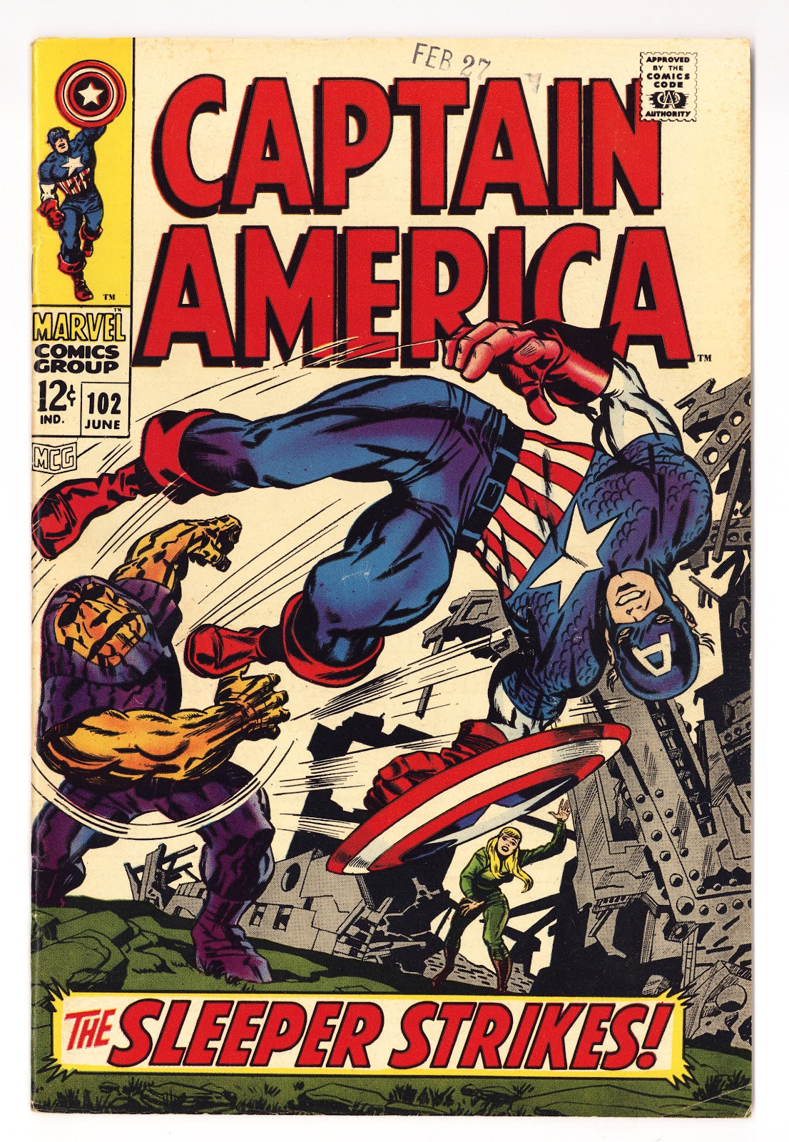 Captain America Vol 1 102  FN+ (6.5)   (1968)     