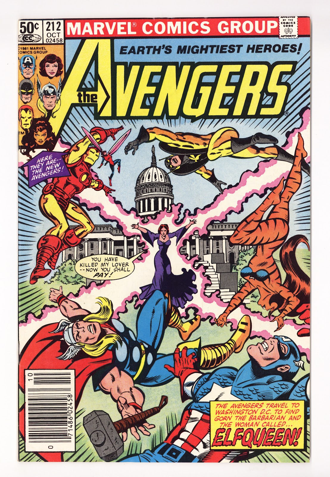 The Avengers Vol 1 212 Mid Grade (1981) Newsstand 
