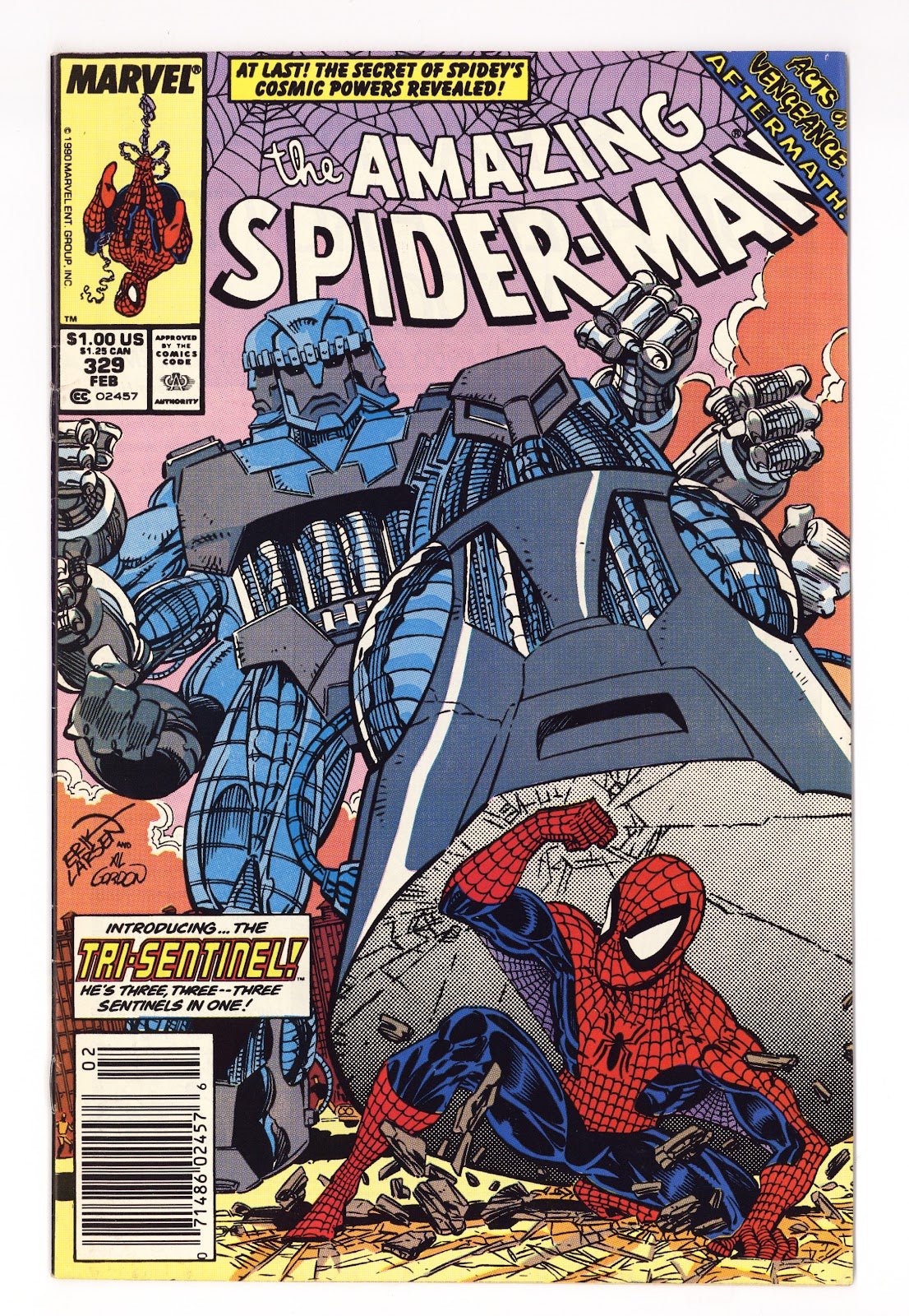 The Amazing Spider-Man Vol 1 329 Mid Grade (1990) Newsstand 